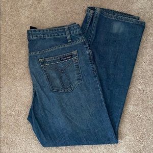 Calvin Klein jeans with distressing